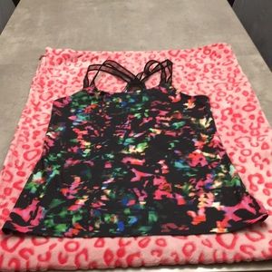 Multi colored tank top by Fabletics size small